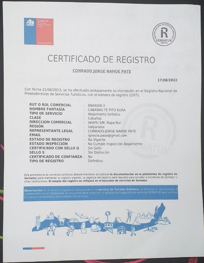 Cabanas Te Pito Kura Hanga Roa Exterior foto